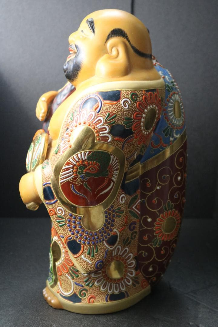 九谷八幡窯『布袋尊』／九谷焼／大型３８㎝／縁起物／七福神／商売繁盛／招福開運