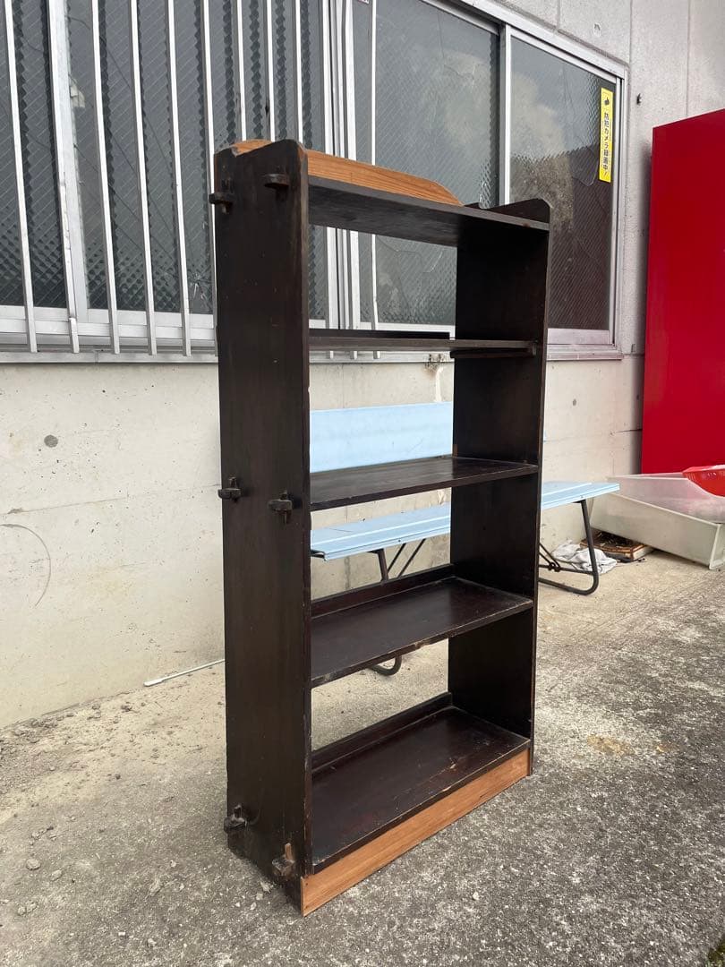 ①楔のオープンラック　古道具　アンティーク　昭和レトロ