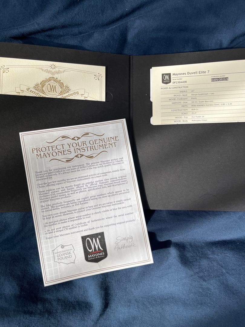 ギター Mayones Duvell Elite 7
