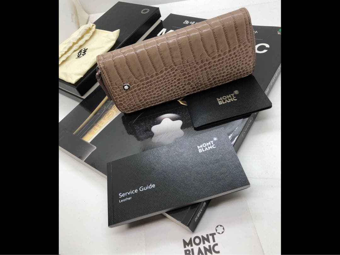 ⭐️モンブラン⭐️売切れの高品質アリゲーターデザイン・マイスター本革製ペンポーチ⭐️
