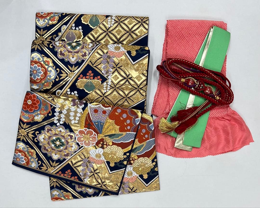 総絞り　振り袖　フルセット　別誂長襦袢付　金彩加工　そごう　成人式　633