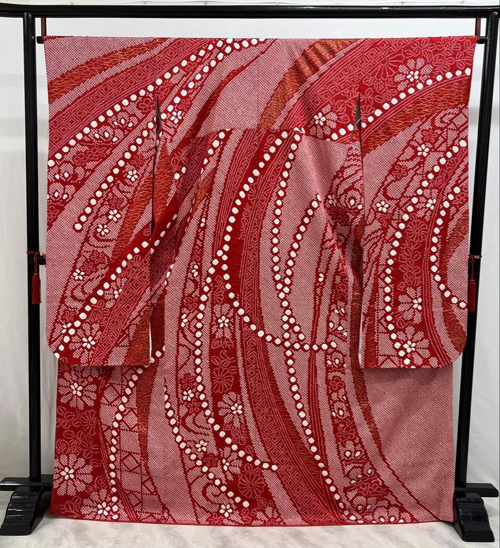 総絞り　振り袖　フルセット　別誂長襦袢付　金彩加工　そごう　成人式　633