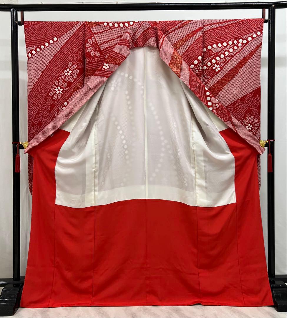 総絞り　振り袖　フルセット　別誂長襦袢付　金彩加工　そごう　成人式　633