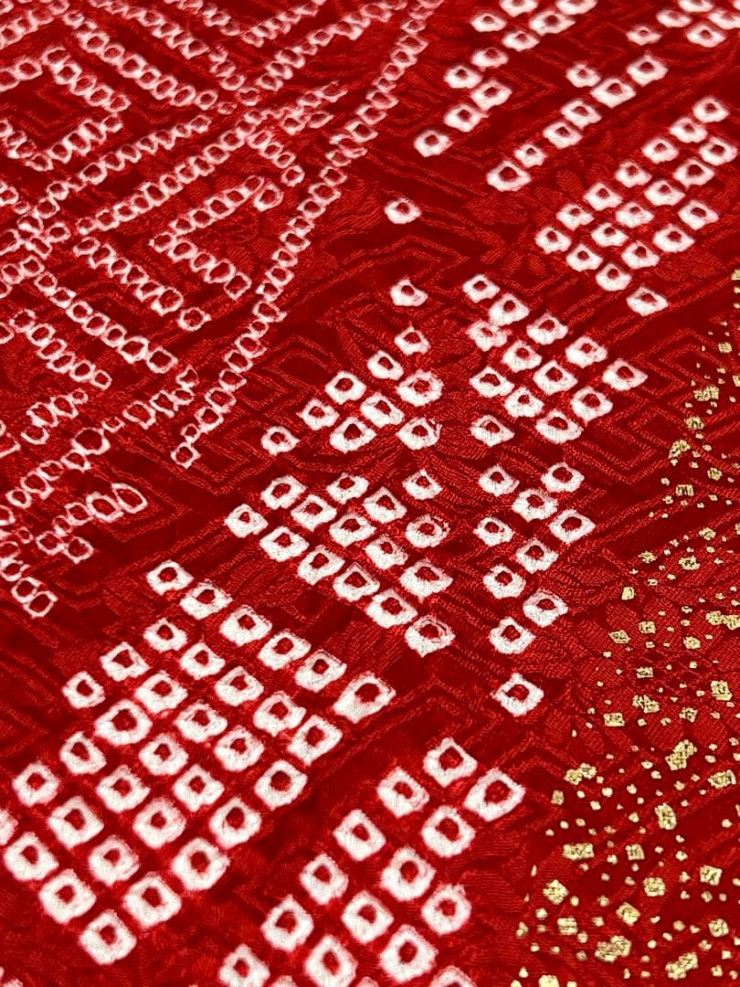 総絞り　振り袖　フルセット　別誂長襦袢付　金彩加工　そごう　成人式　633