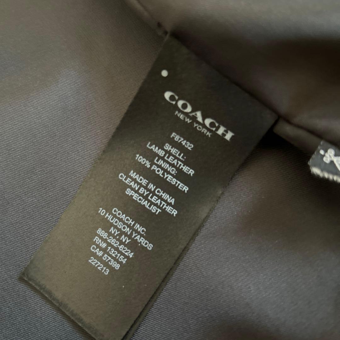 コーチ　COACH シングルライダースジャケット　S