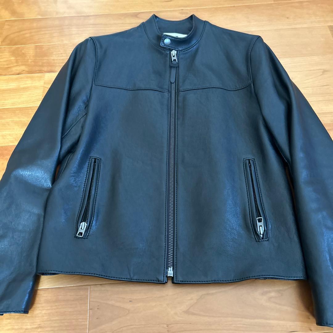 コーチ　COACH シングルライダースジャケット　S