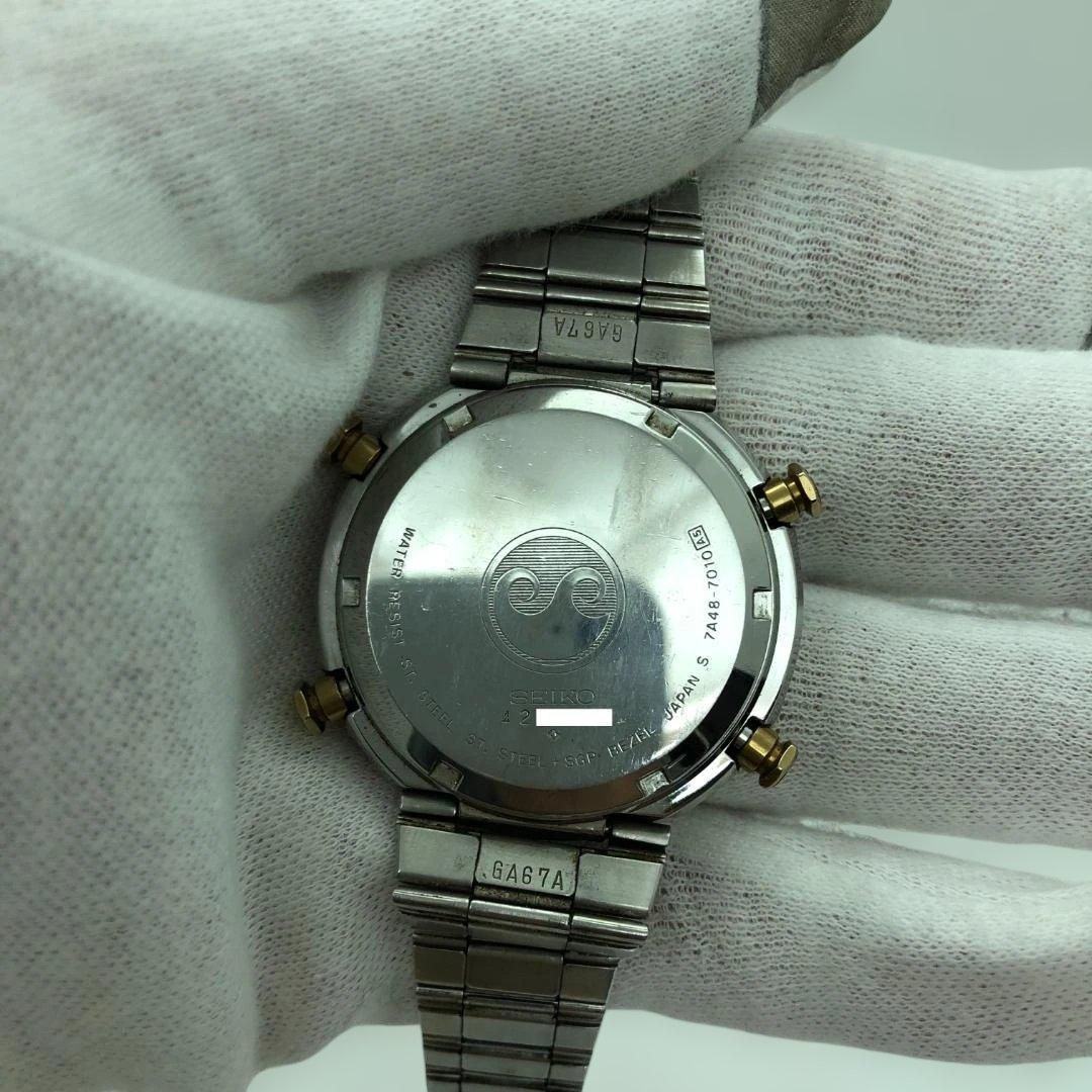 SEIKO　セイコー　7A48-7010　クオーツ　クロノグラフ　稼働品