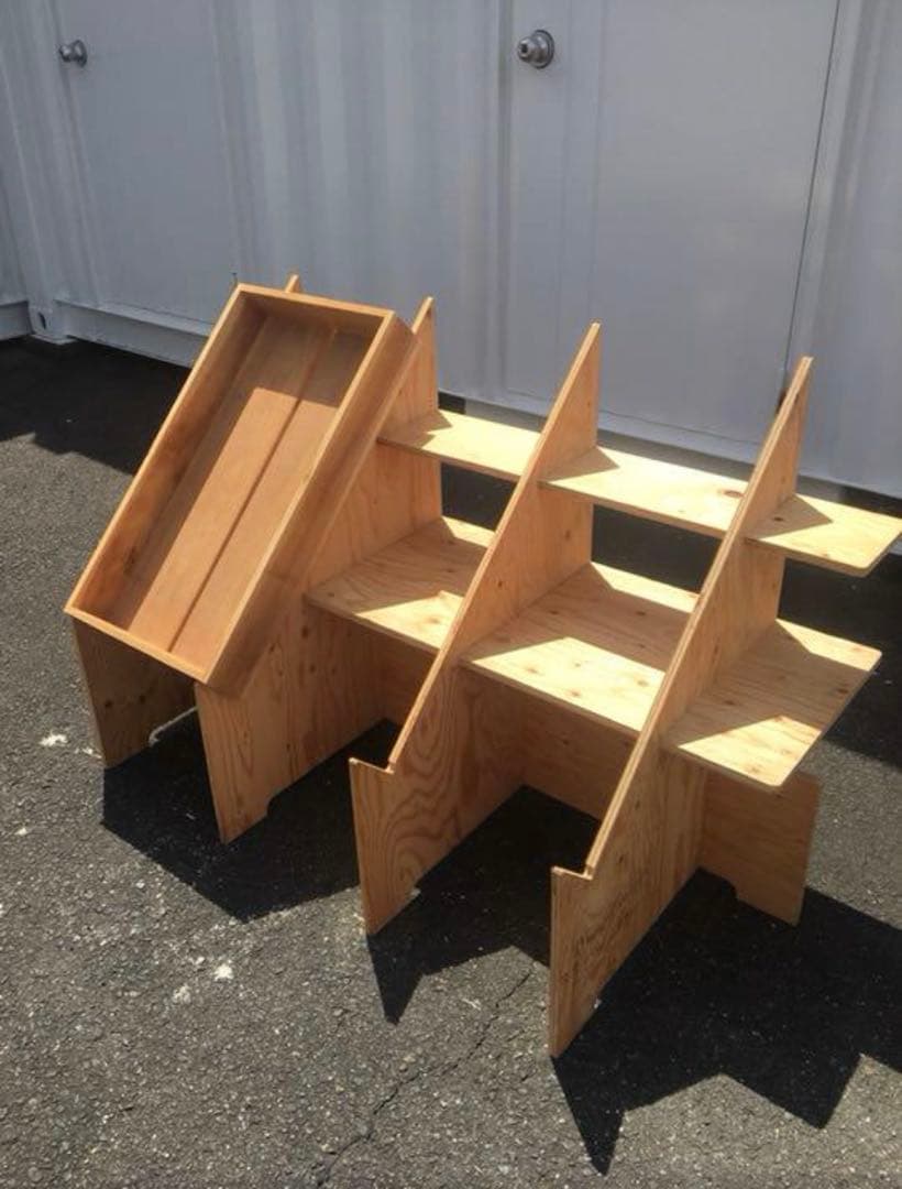 マルシェ台‼️組立式ディスプレイ 店舗什器 陳列棚 イベント什器 一台