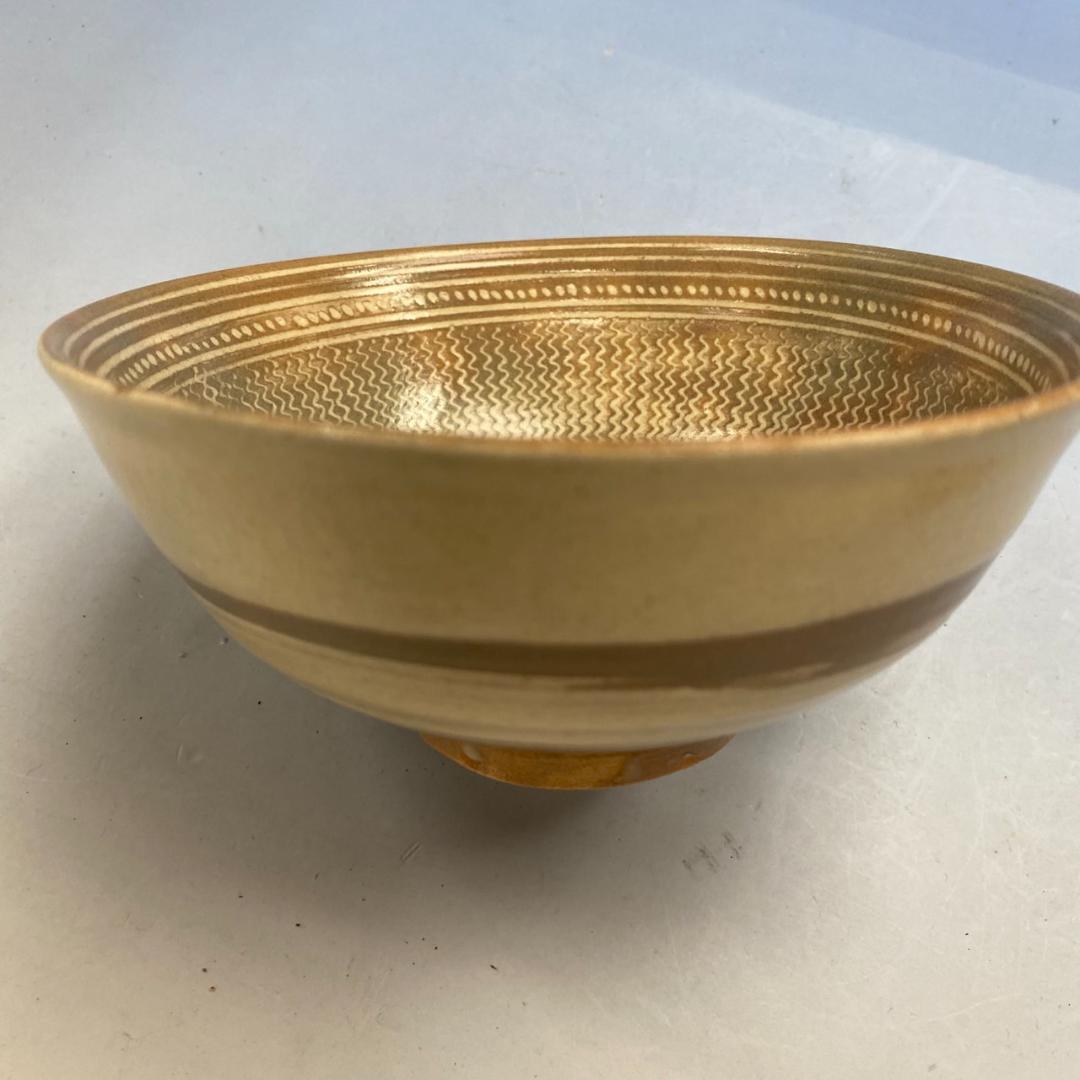 駕洛窯　三島茶碗　共箱付き