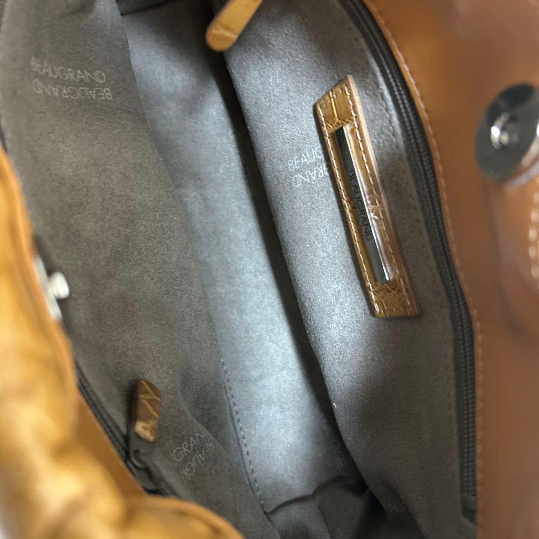 【美品】ボーグラン　JRA認定　クロコダイルレザー　2way ショルダーバッグ