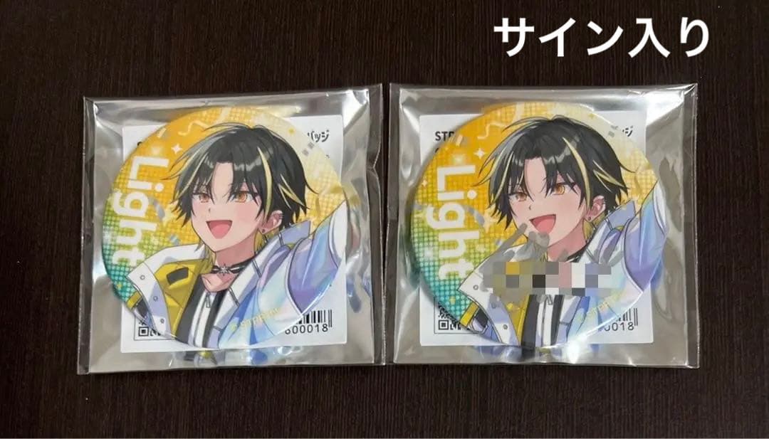 めておら　明雷らいと サイン入り　缶バッジ　すとふぇす