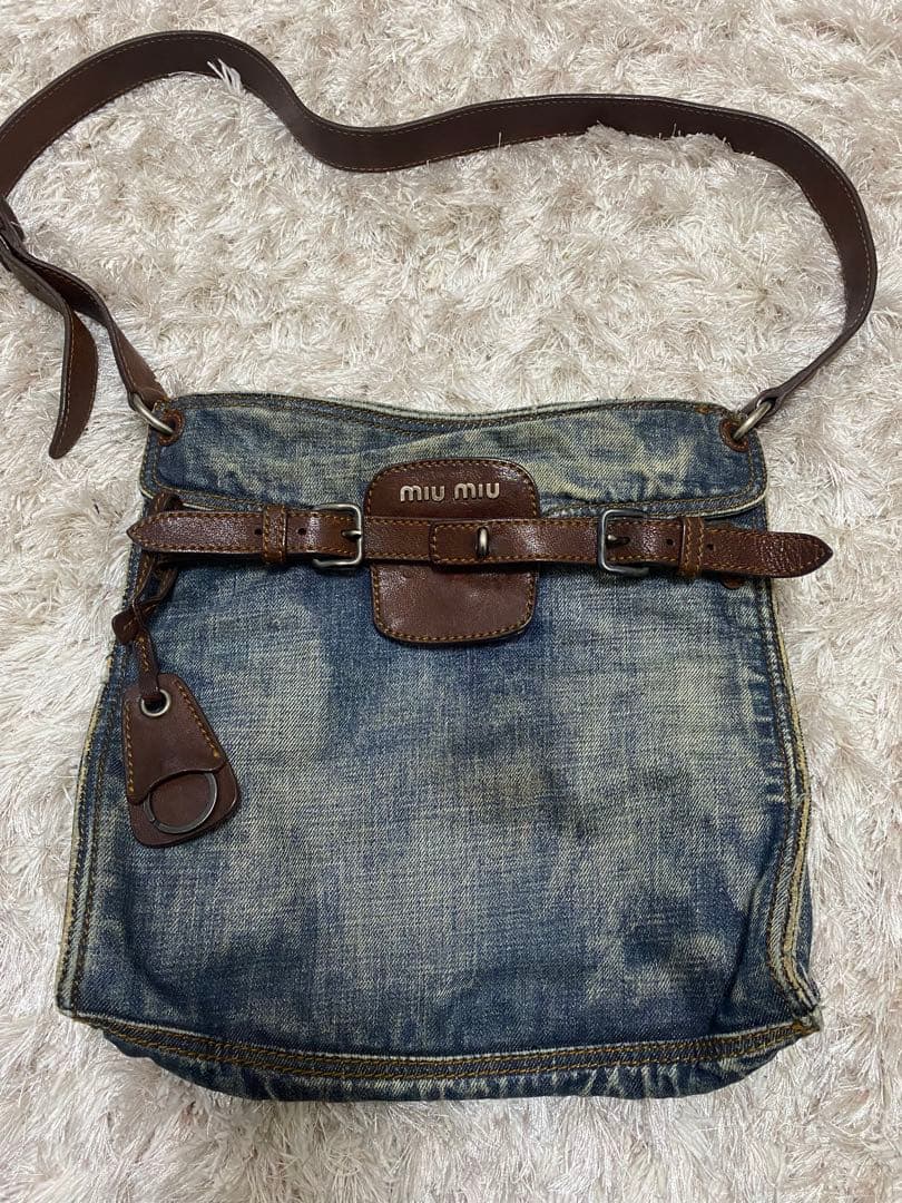 miu miu デニム　ショルダーバッグ