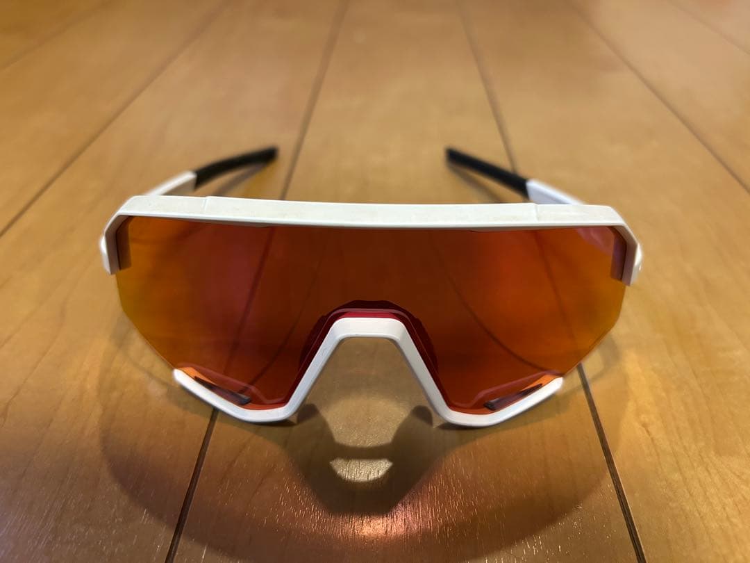 100% Slendale ホワイト レッドミラーレンズ ワンハンドレッド