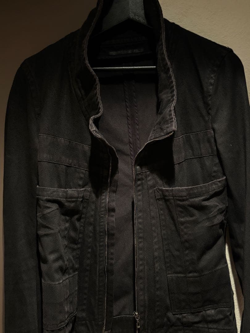 julius ユリウス　コーティング　デニムジャケットbk1