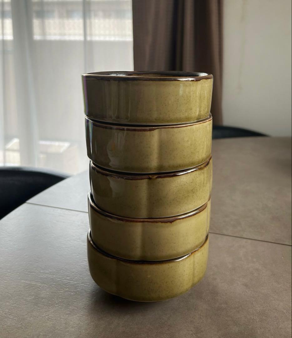 【破格】徳川家家紋(三つ葉葵)重ね皿5枚 和骨董 名物歴史物 江戸時代家康 珍品