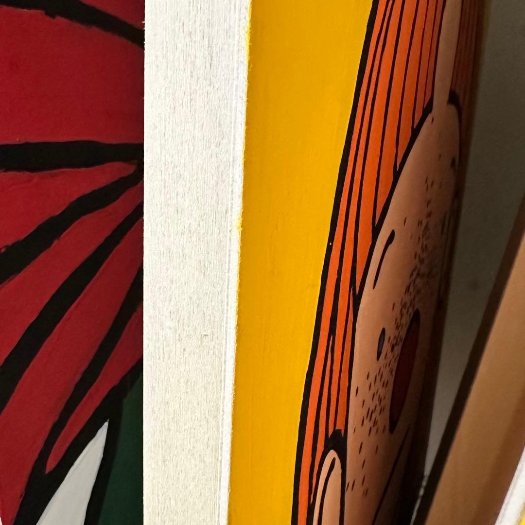 原画　アクリル画 サイン入り ●Kaoruko Negishi● 紐付き