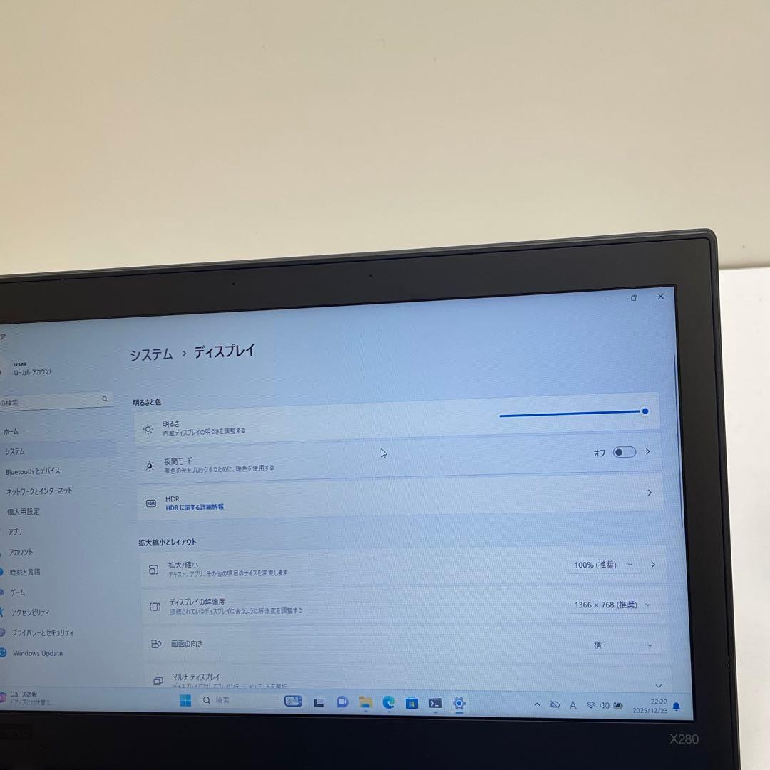 #665 レノボ Thinkpad X280 i5-8250U 8GB 256G