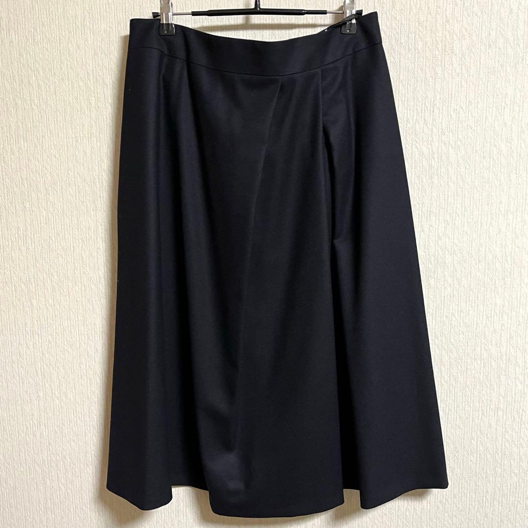23区　フレアスカート 48 大きいサイズ ウール ブラック　新品　未使用