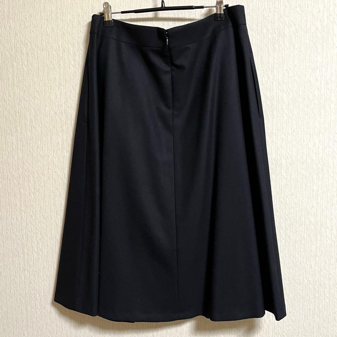 23区　フレアスカート 48 大きいサイズ ウール ブラック　新品　未使用