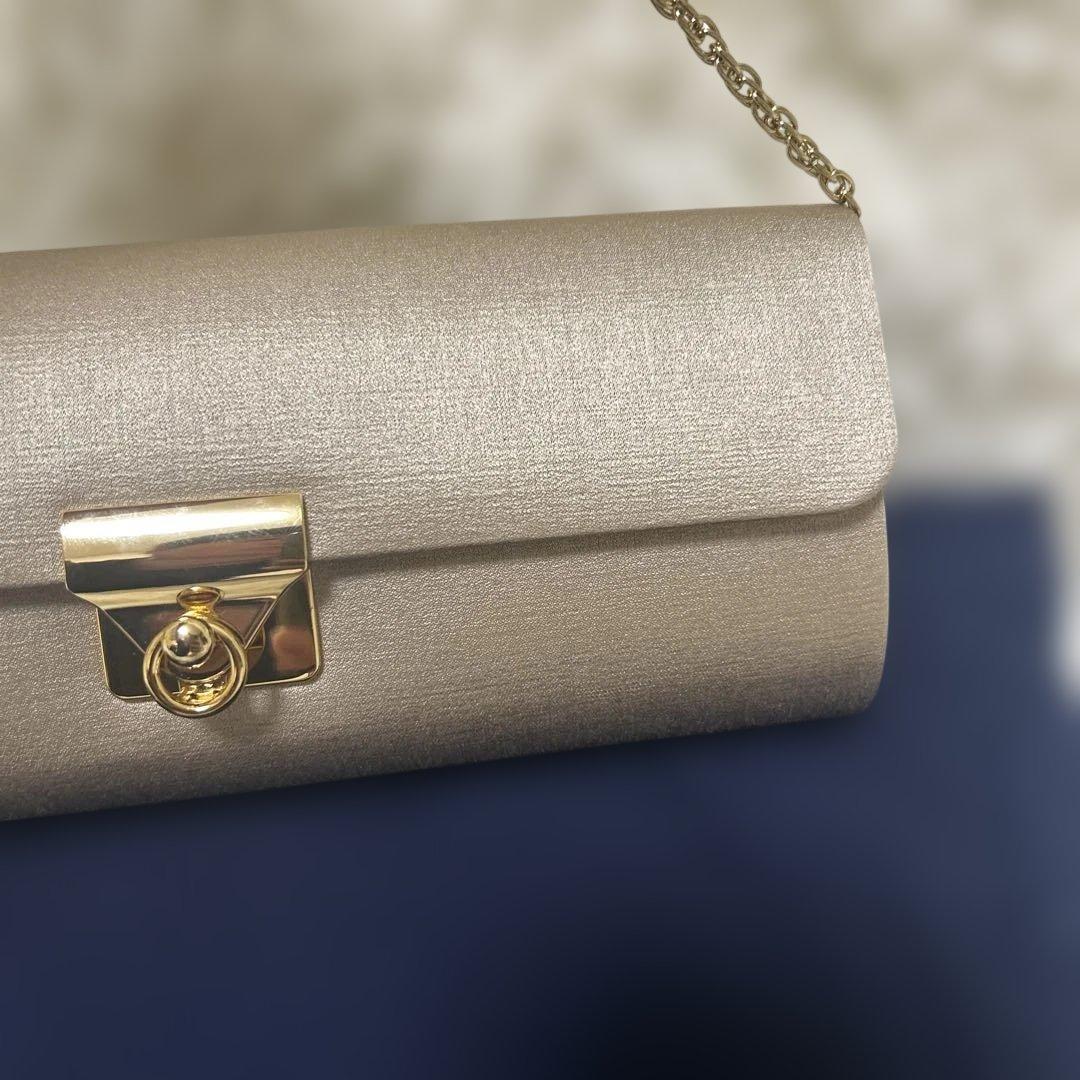 【未使用級】現行　岩佐（SHINCA）　メロウ　サンドベージュ　パーティーバッグ