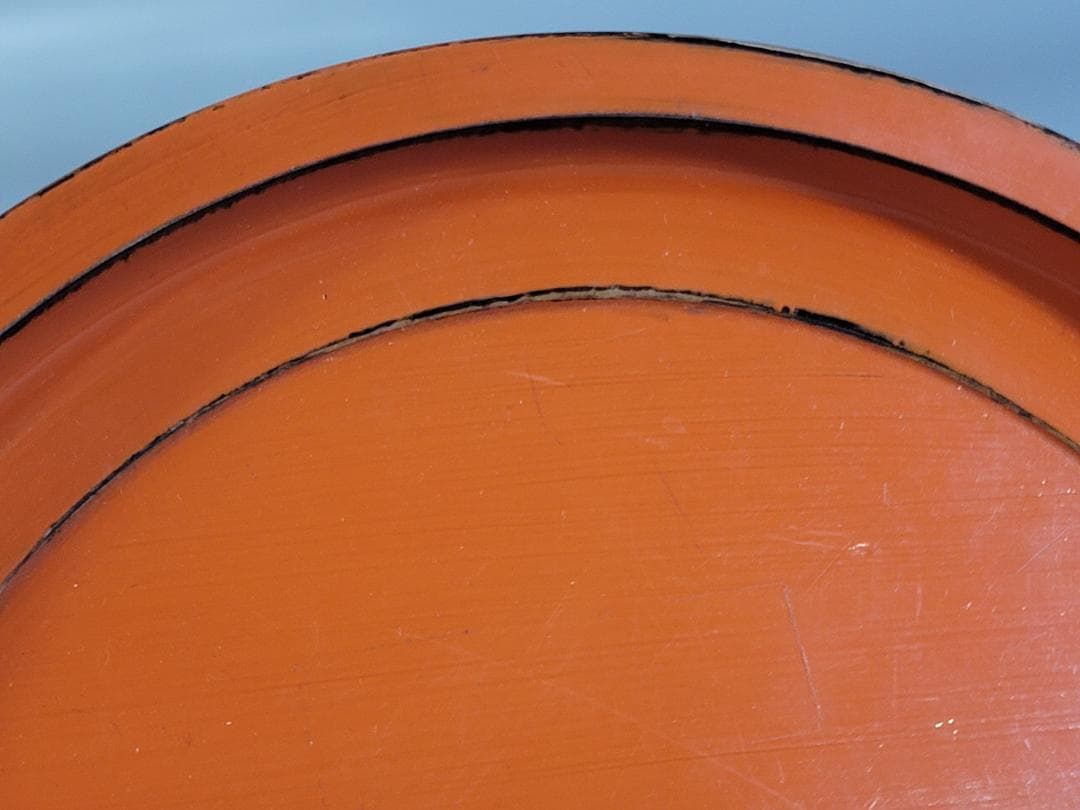 根来塗 丸盆 時代物 古美術 DT242