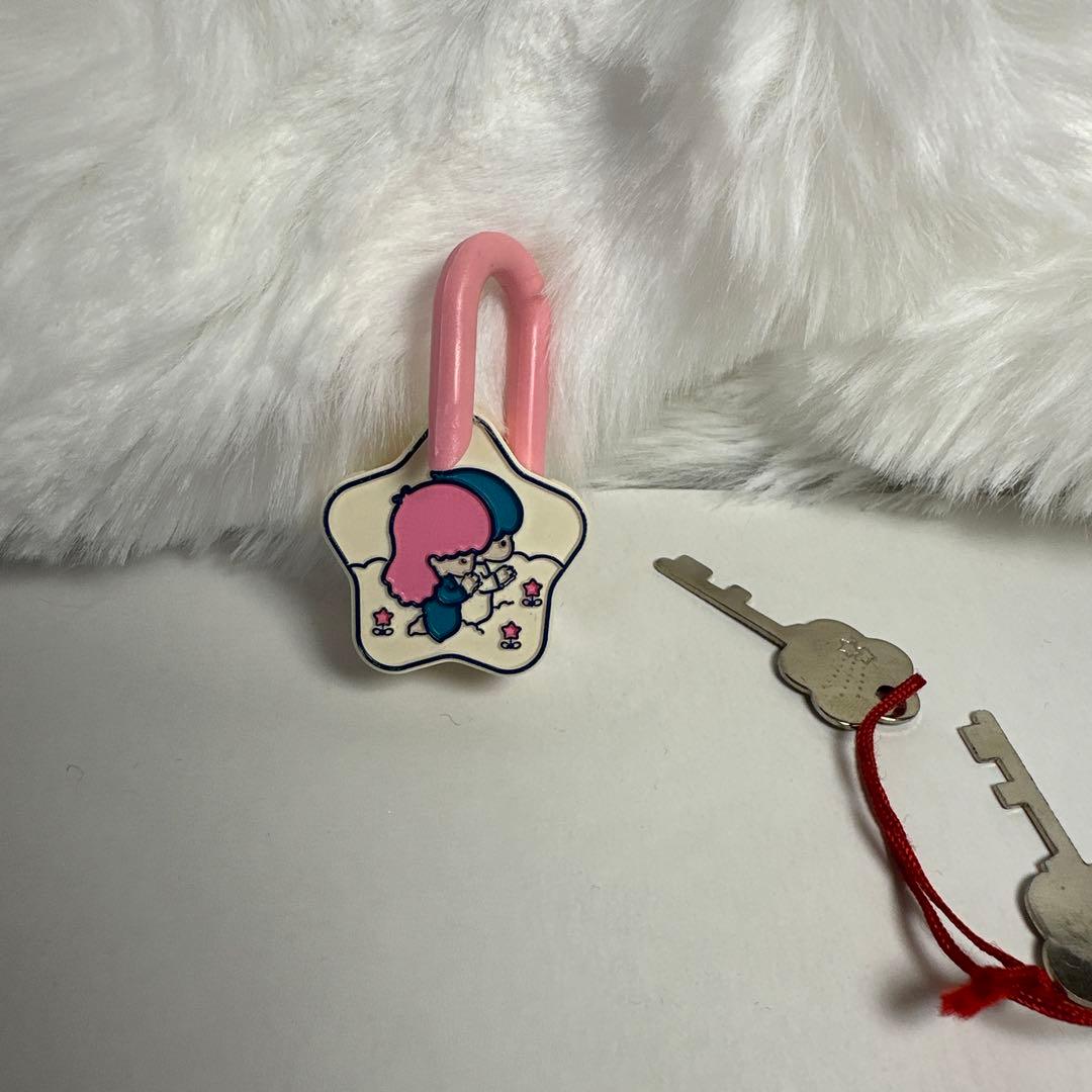 昭和レトロ　リトルツインスターズ　キキララ　星形ロック 鍵2つ付き　サンリオ