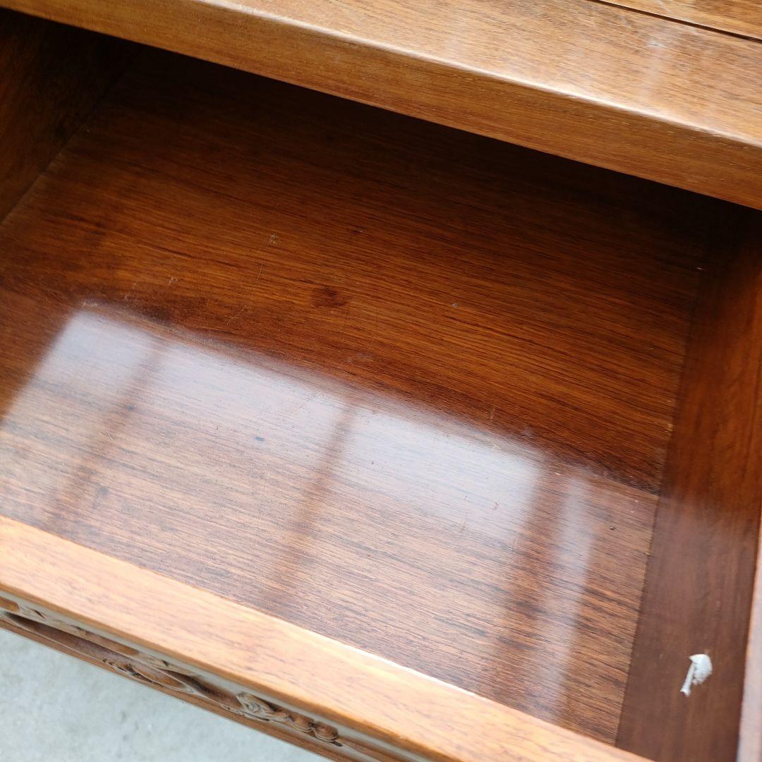 花梨？総無垢材。木製6段引き出し箪笥