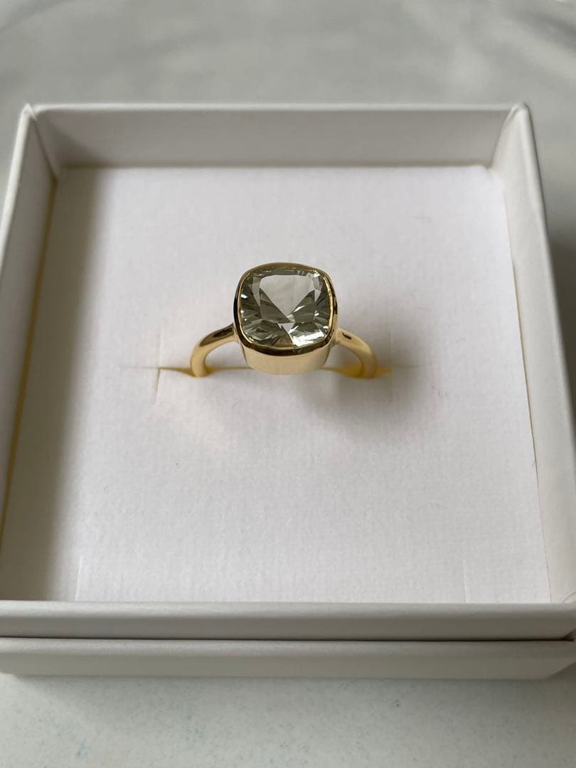 Xmas限定価格★オジュール グリーンアメジスト/GOLD リング