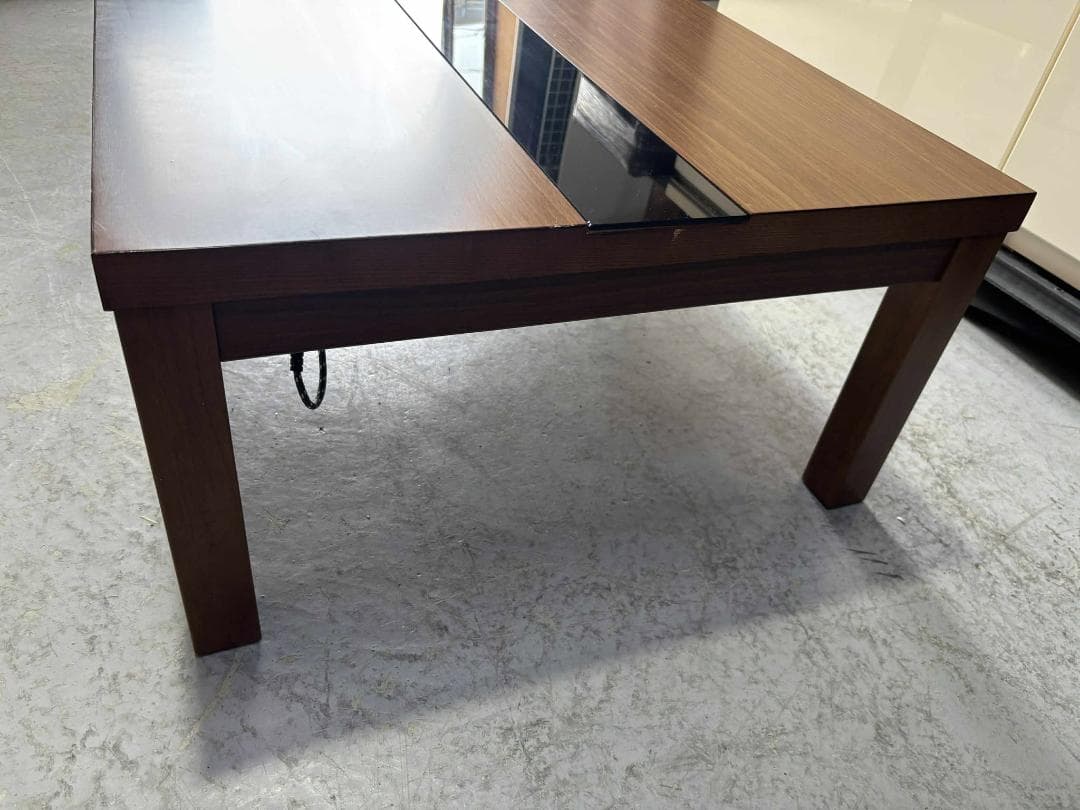 うさぎ 株式会社 プラス 木目 長方形 こたつトップ黒ガラス付幅106cm