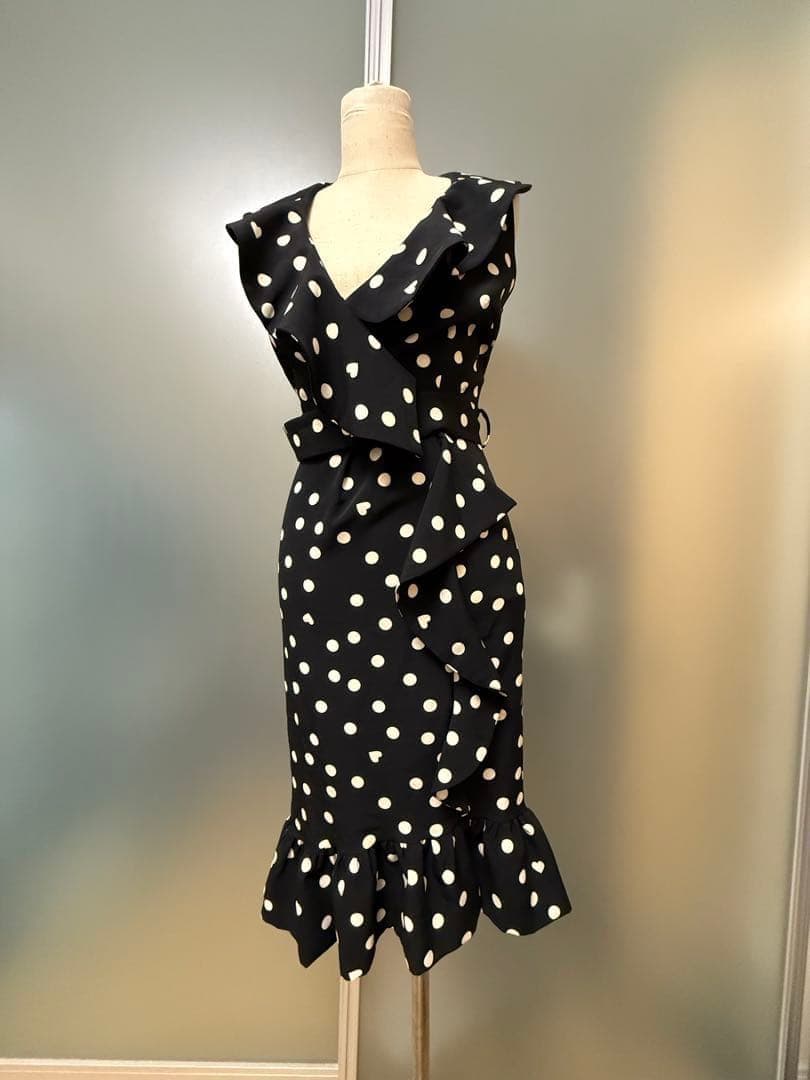 RINASCIMENTO ドット柄ノースリーブワンピース【最終お値下げ】