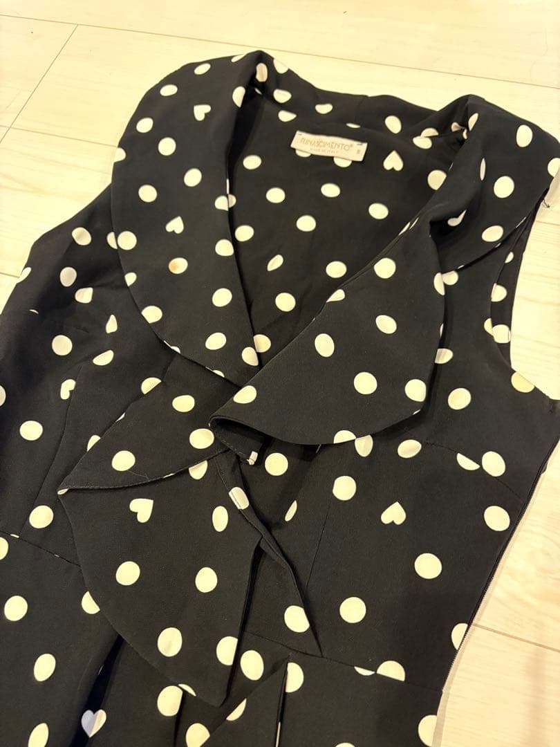 RINASCIMENTO ドット柄ノースリーブワンピース【最終お値下げ】