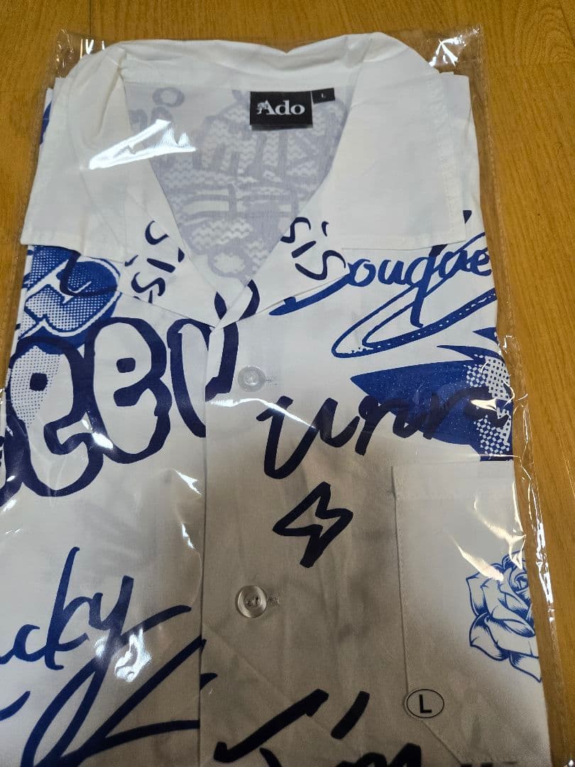 新品未開封　Ado 5th ポップアップストア　オープンカラーシャツ Lサイズ