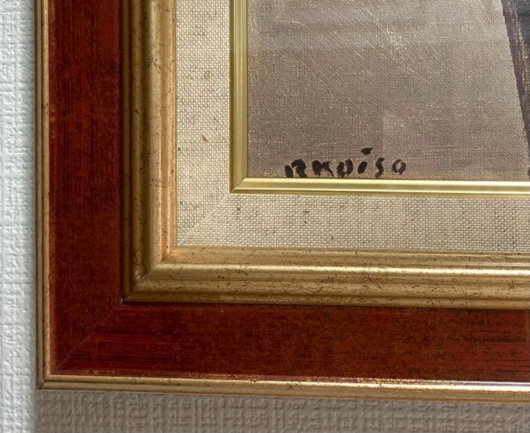 ⭕*️様 最終値下げ/小磯良平『帽子の女』油彩画 (人物画) 複製画 / F3号