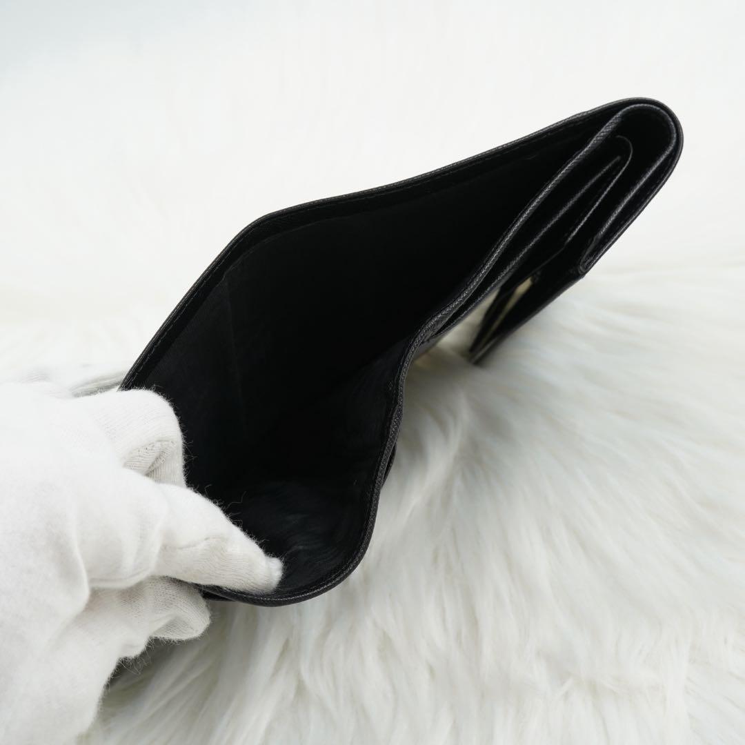 新品同様/未使用級　箱付き　PRADA プラダ　三つ折り財布　サフィアーノ　黒