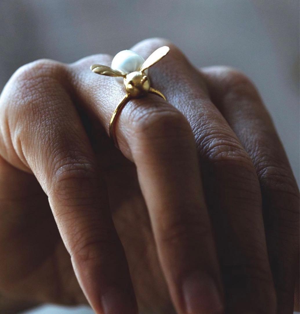 8uede 蜂　リング　サイズ13