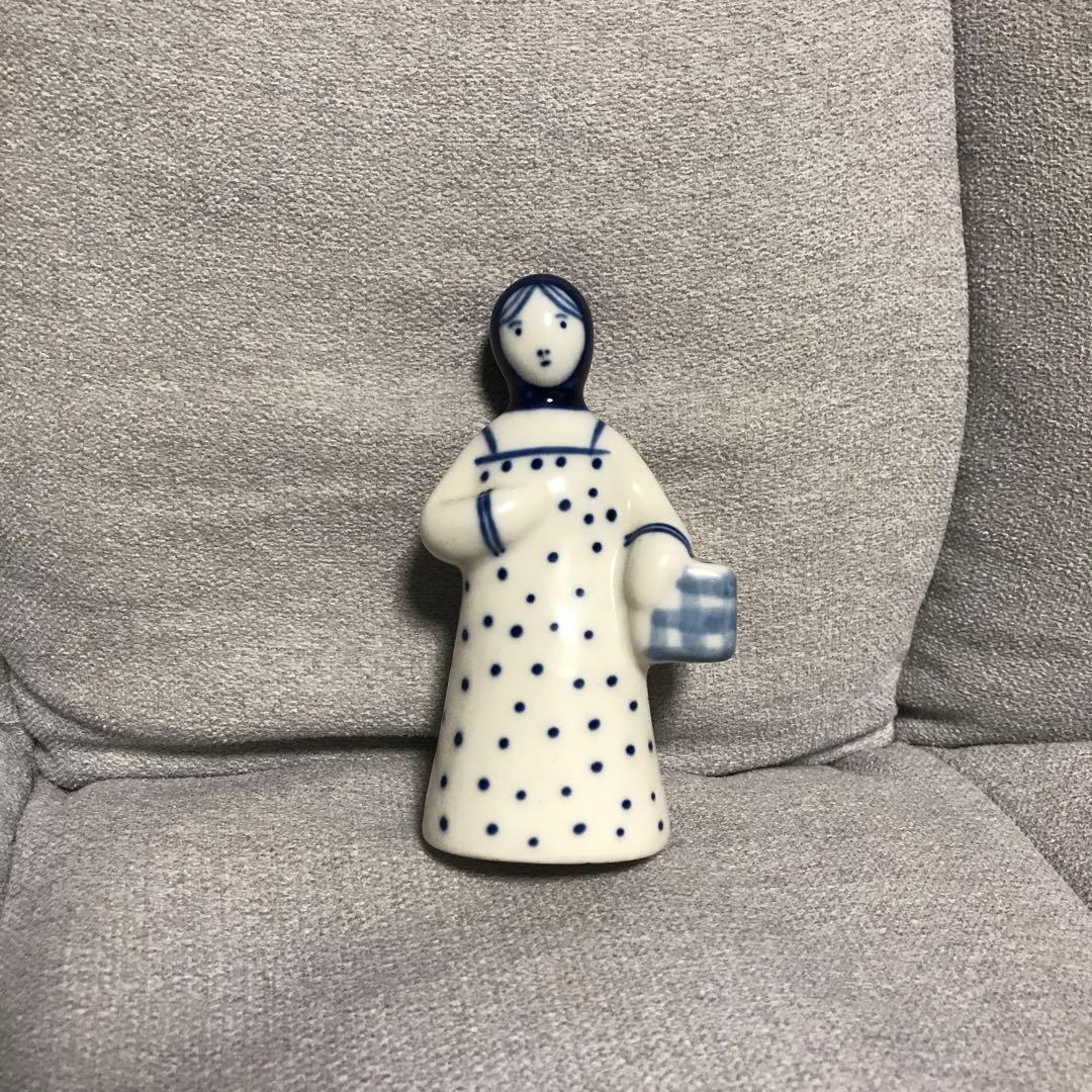 旧ソ連時代 Vintage Gzhel グジェリ 陶磁器 人形
