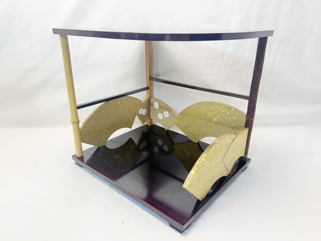 美品 茶道具 作家物 寿扇棚 鵬雲斎好写 落款 共箱