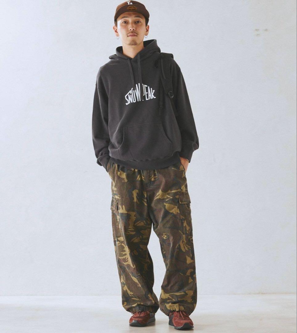 新品） Peak別注ロゴフェードスウェットパーカーブラックM