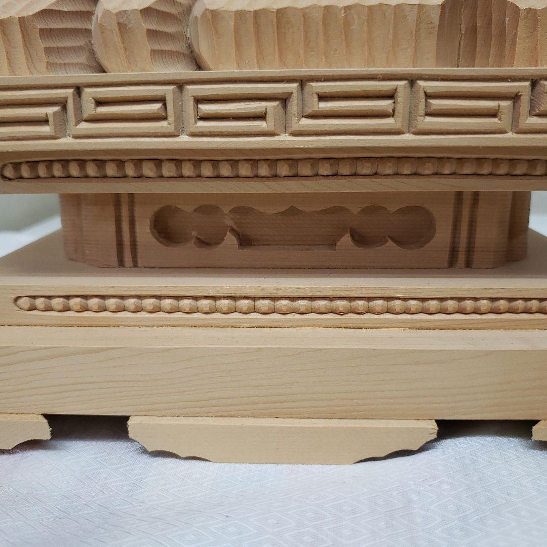 Ｂフライデー蔵出し特価極上彫り★白木材 不動明王立像１尺立★お不動さん火の鳥彫り