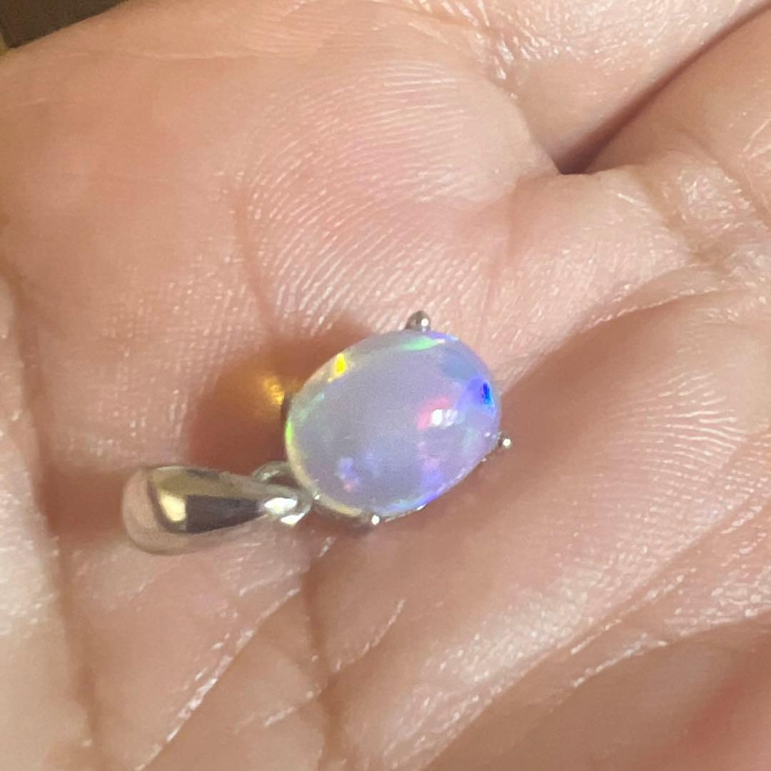 天然石　高品質　ウォーターオパール　ペンダントトップ　S925