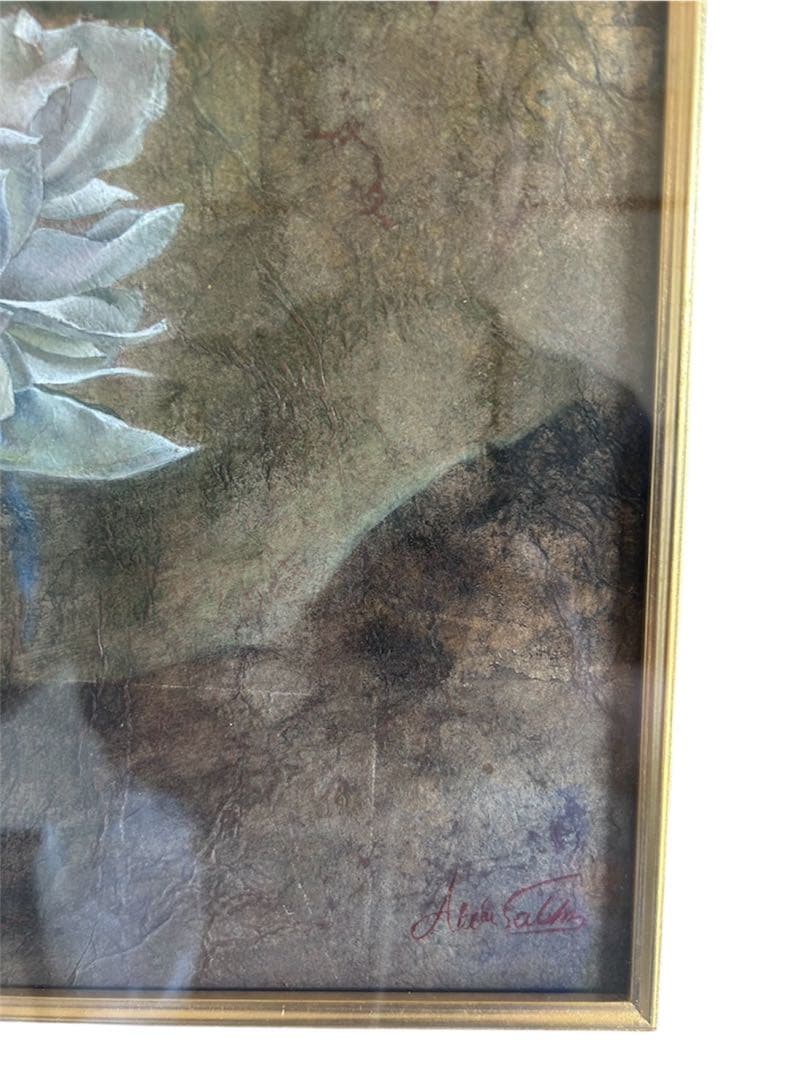 蓮の花 原画 絵画 額縁付き アート インテリア