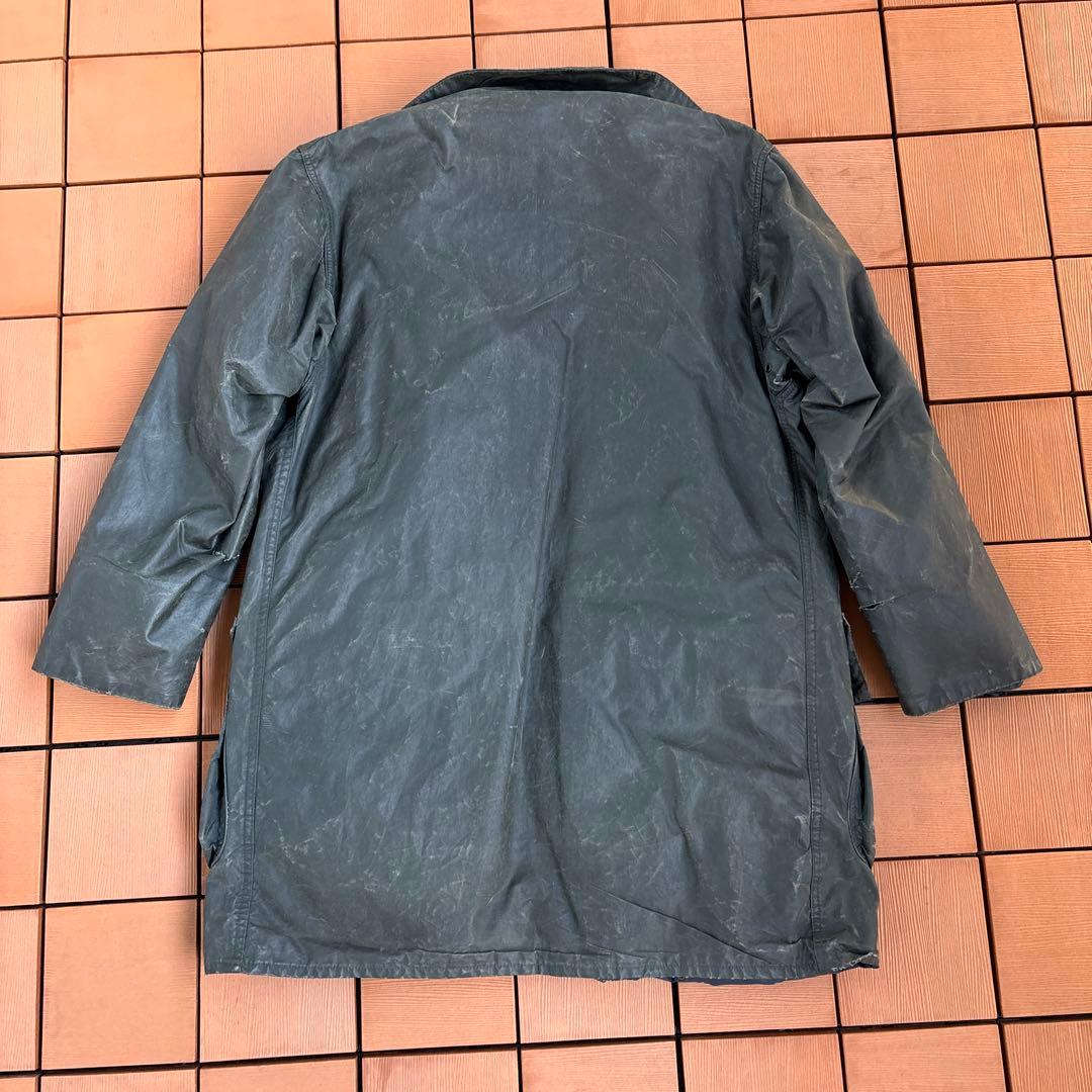 侘*ド様 Barbour ボーダー 2ワラント 80s グリーン