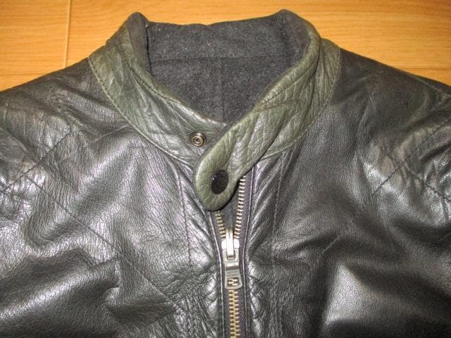 AX　アルマーニエクスチェンジ　２トーン　レザー　ライダースジャケット　SM