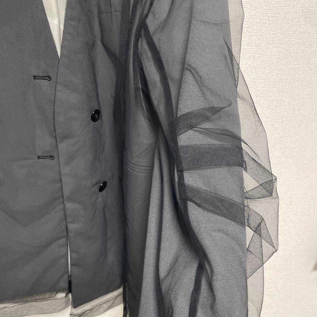 【ANDRESD】boxy layered tulle jacket