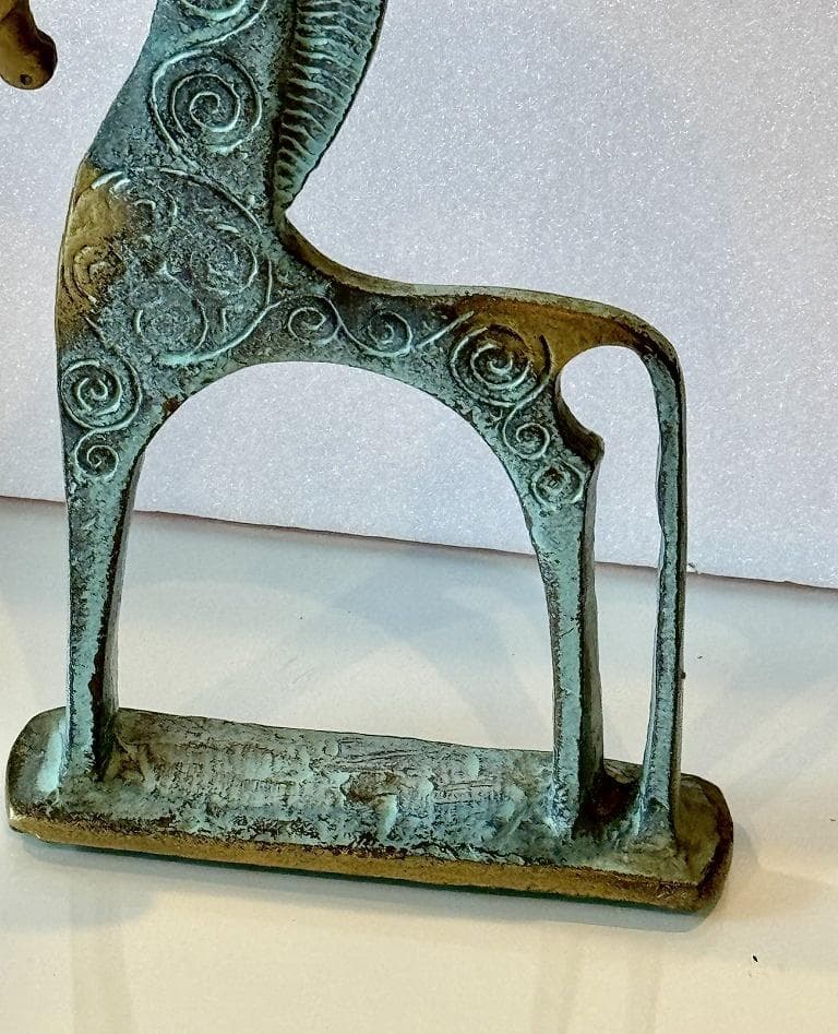 古代ギリシャ　スパルタ　ブロンズ製　馬の像　幾何学時代　レプリカ