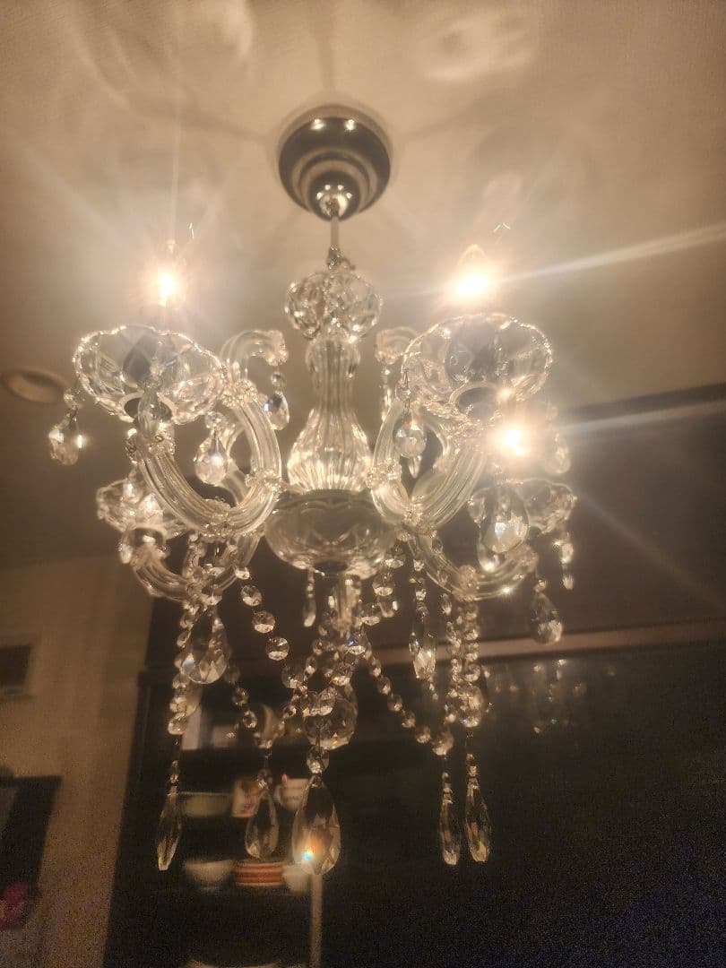 クリスタルシャンデリア 天井照明 5灯式