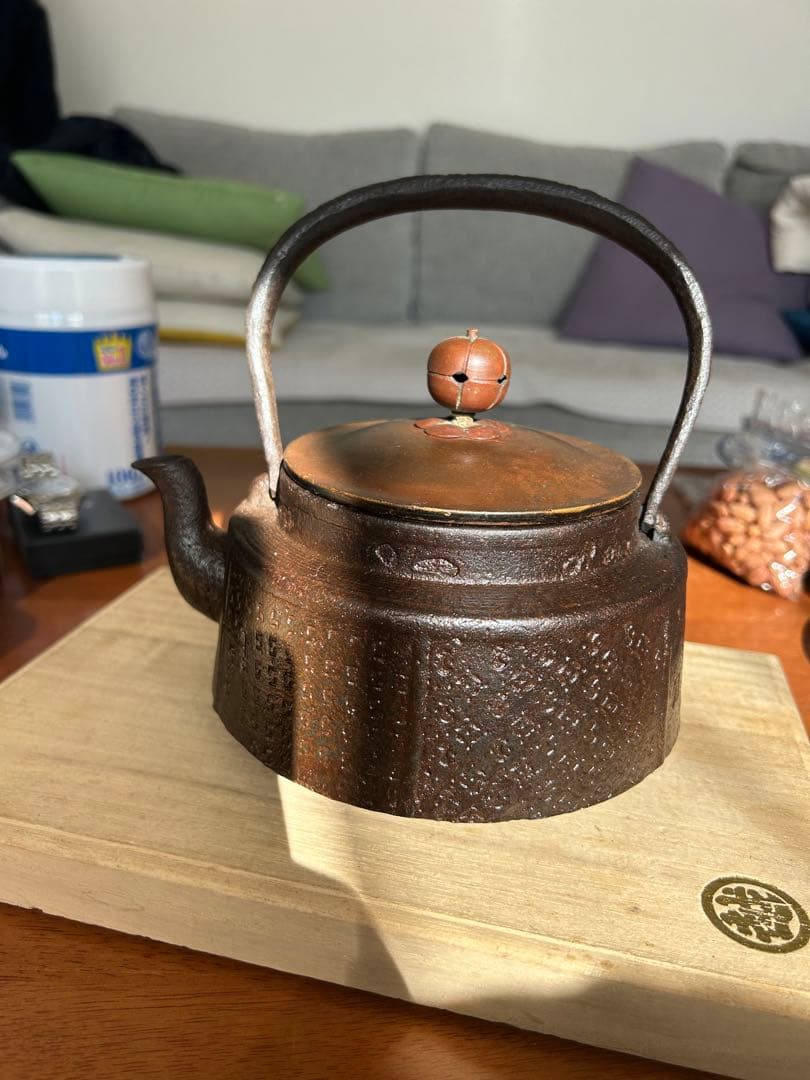 南部鉄天祐堂 希少天祐堂　鉄瓶　骨董品　 アンティーク 約1.5L