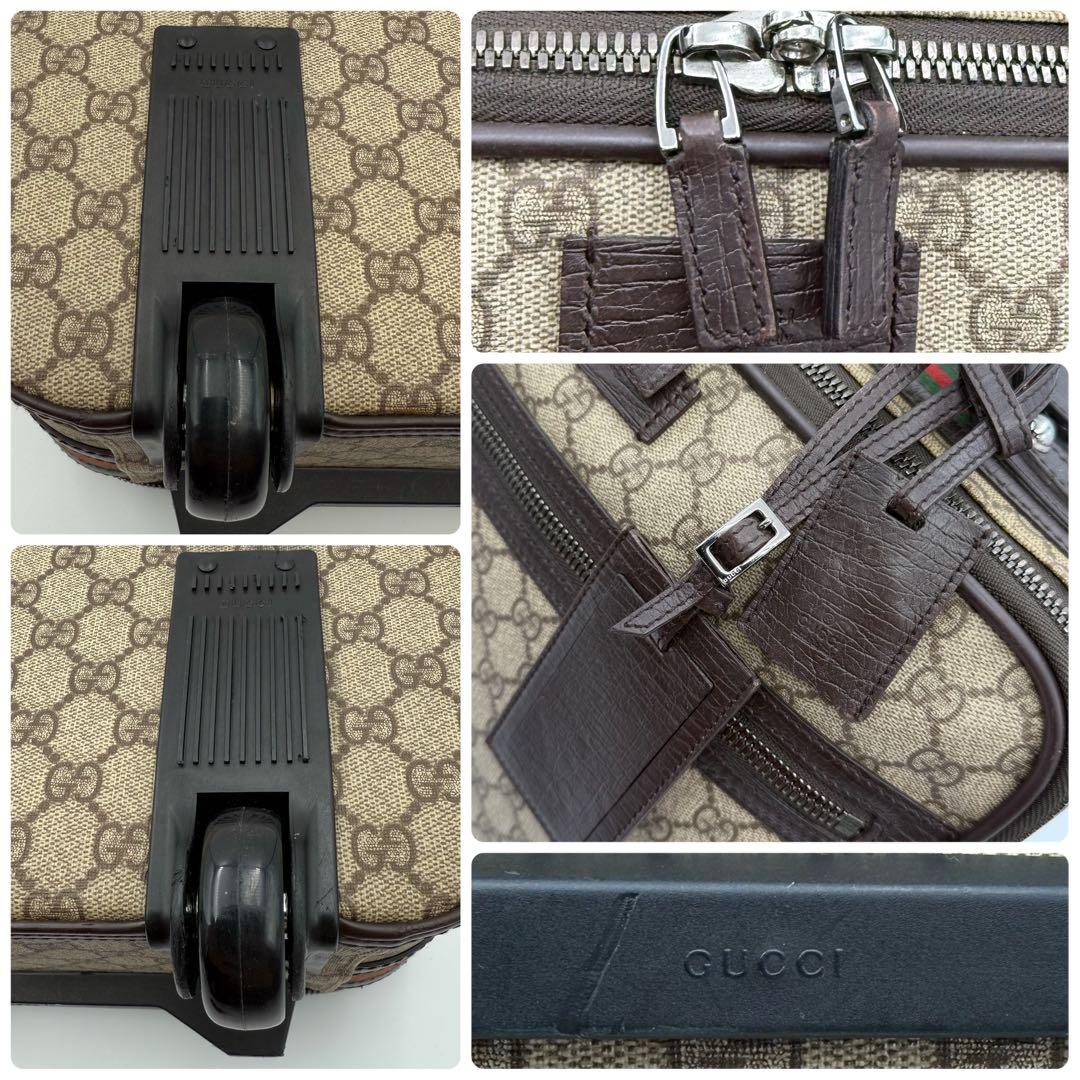 高級　美品 グッチGG シェリーライン　PVC キャリーケース　キャリーバッグ