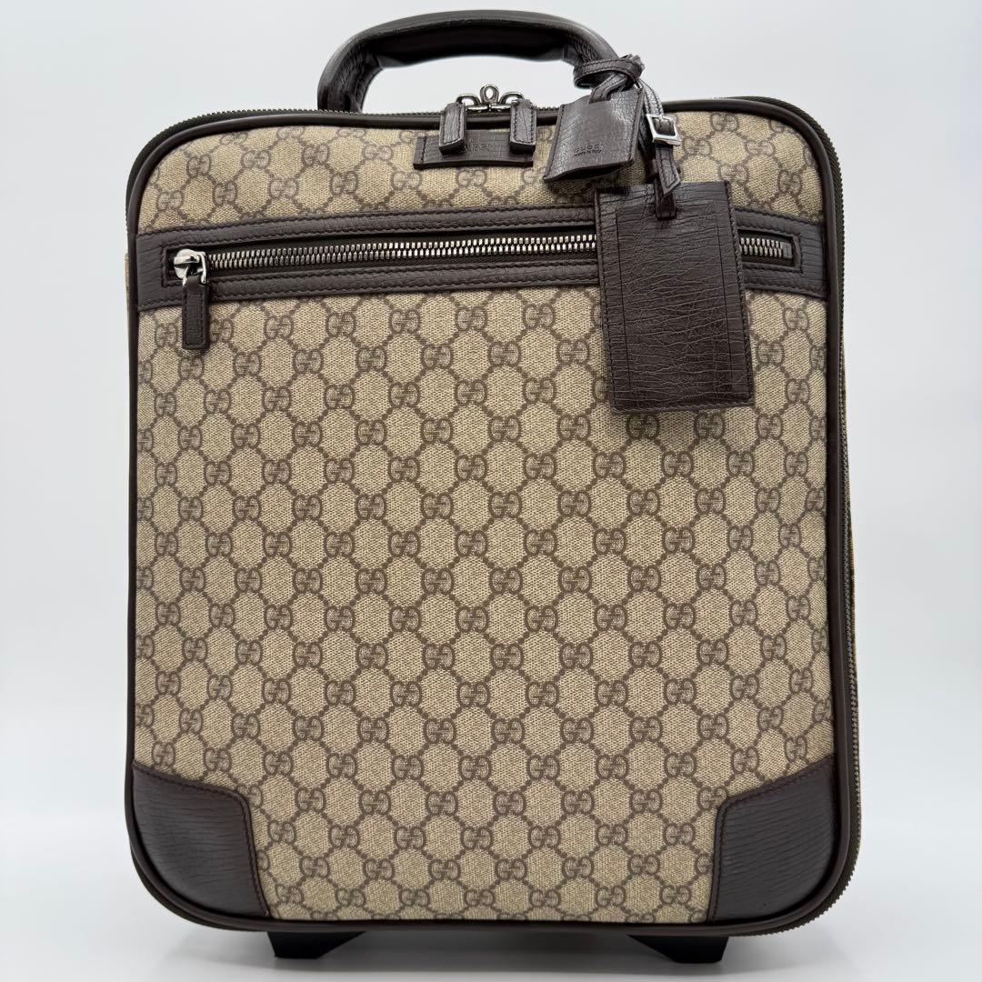 高級　美品 グッチGG シェリーライン　PVC キャリーケース　キャリーバッグ