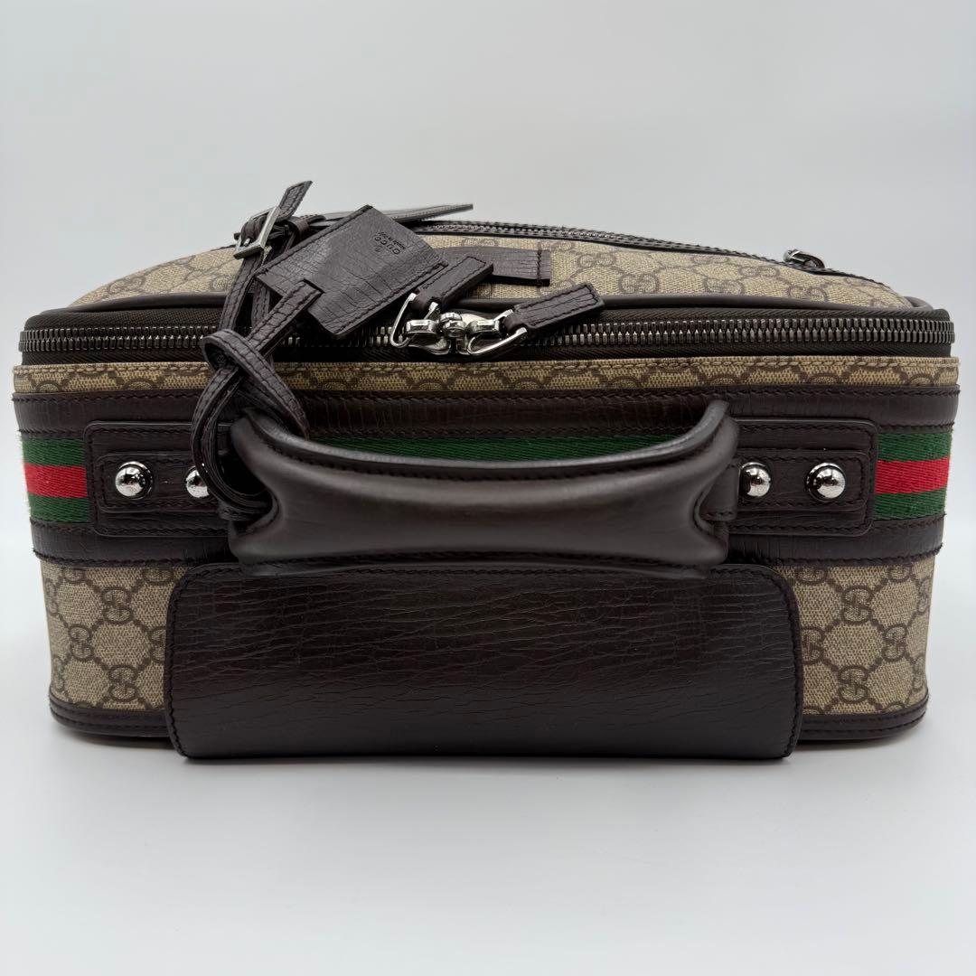 高級　美品 グッチGG シェリーライン　PVC キャリーケース　キャリーバッグ